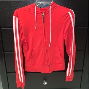 Fashion Nova Red and white jogger set